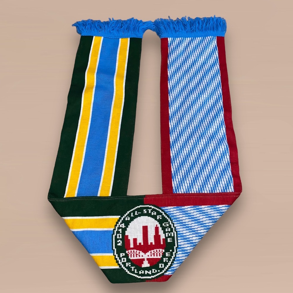 Sports Scarf Contrast Knit Fringed Scarf 2014 All Star Game Portland Oregon